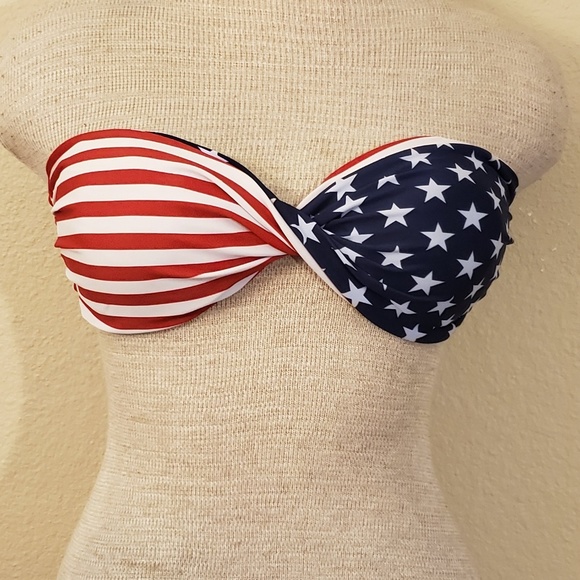 Other - American Flag Bikini Top red white and blue